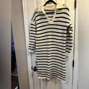 Women’s Striped Sweater Dress- NEVER WORN